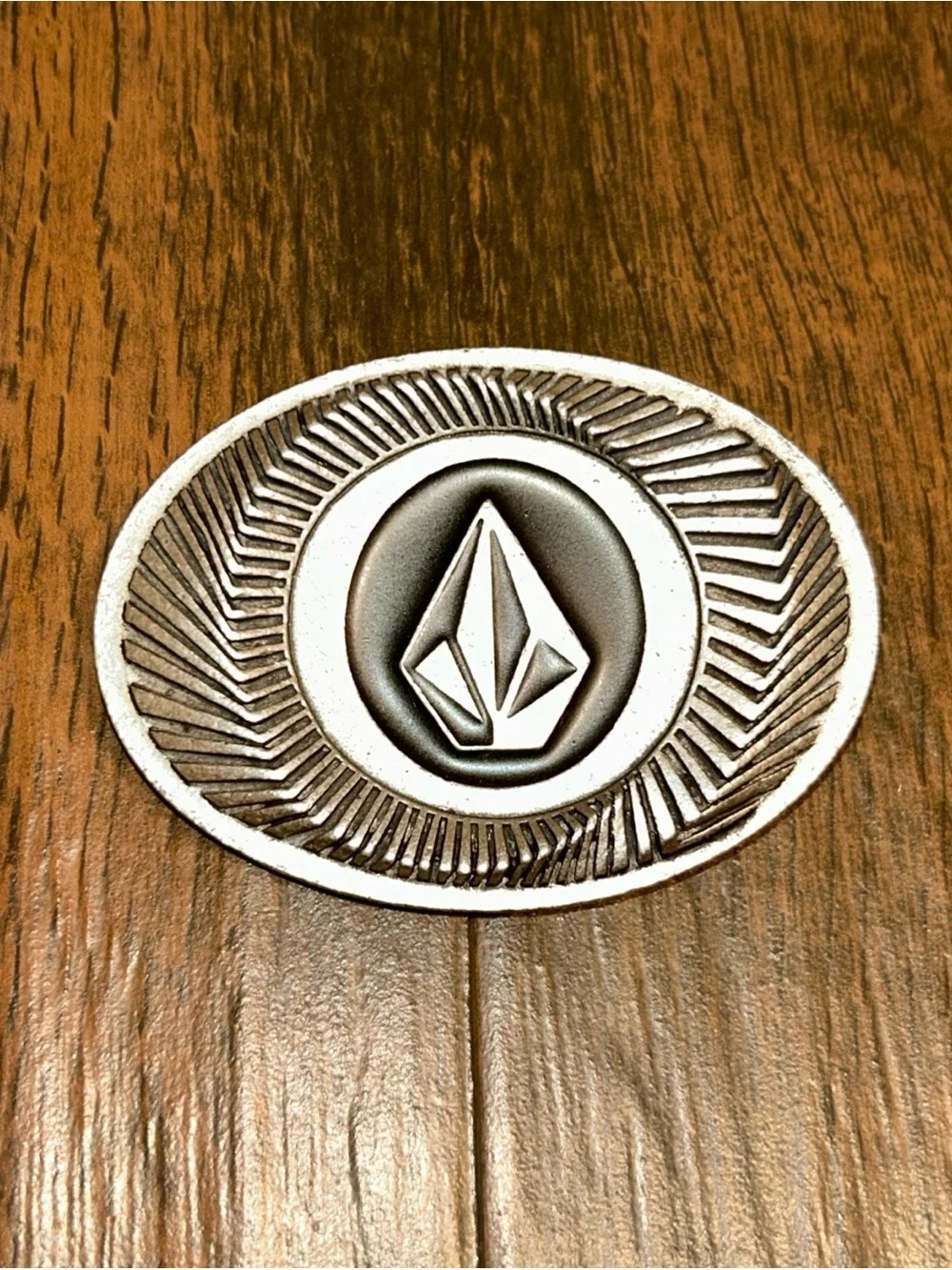 Early 2000s Y2K Volcom Stone Belt Buckle Skate Surf Snowboard Metal Logo Vintage